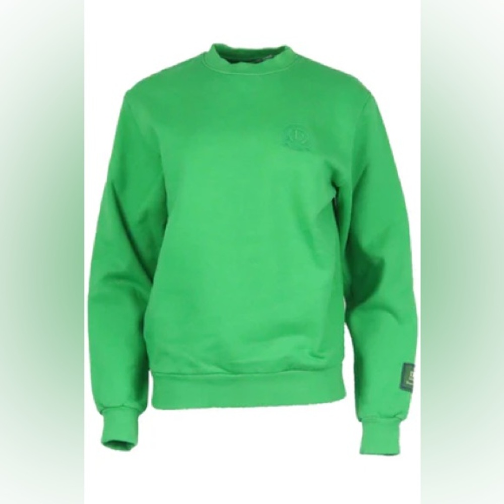 Kelly green danzy crew neck oversized cotton jersey sweatshirt